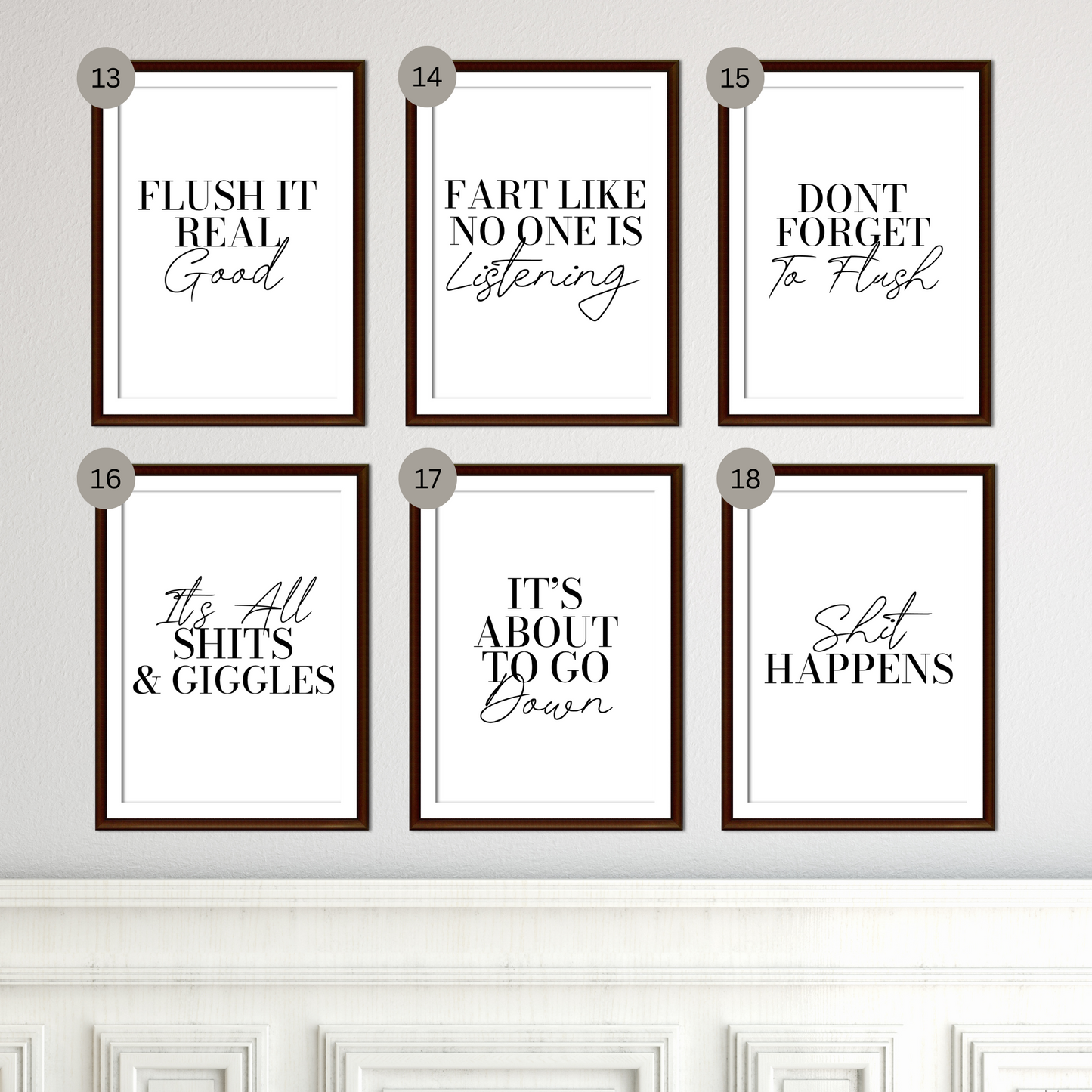 Bathroom Wall Prints - Mix & Match