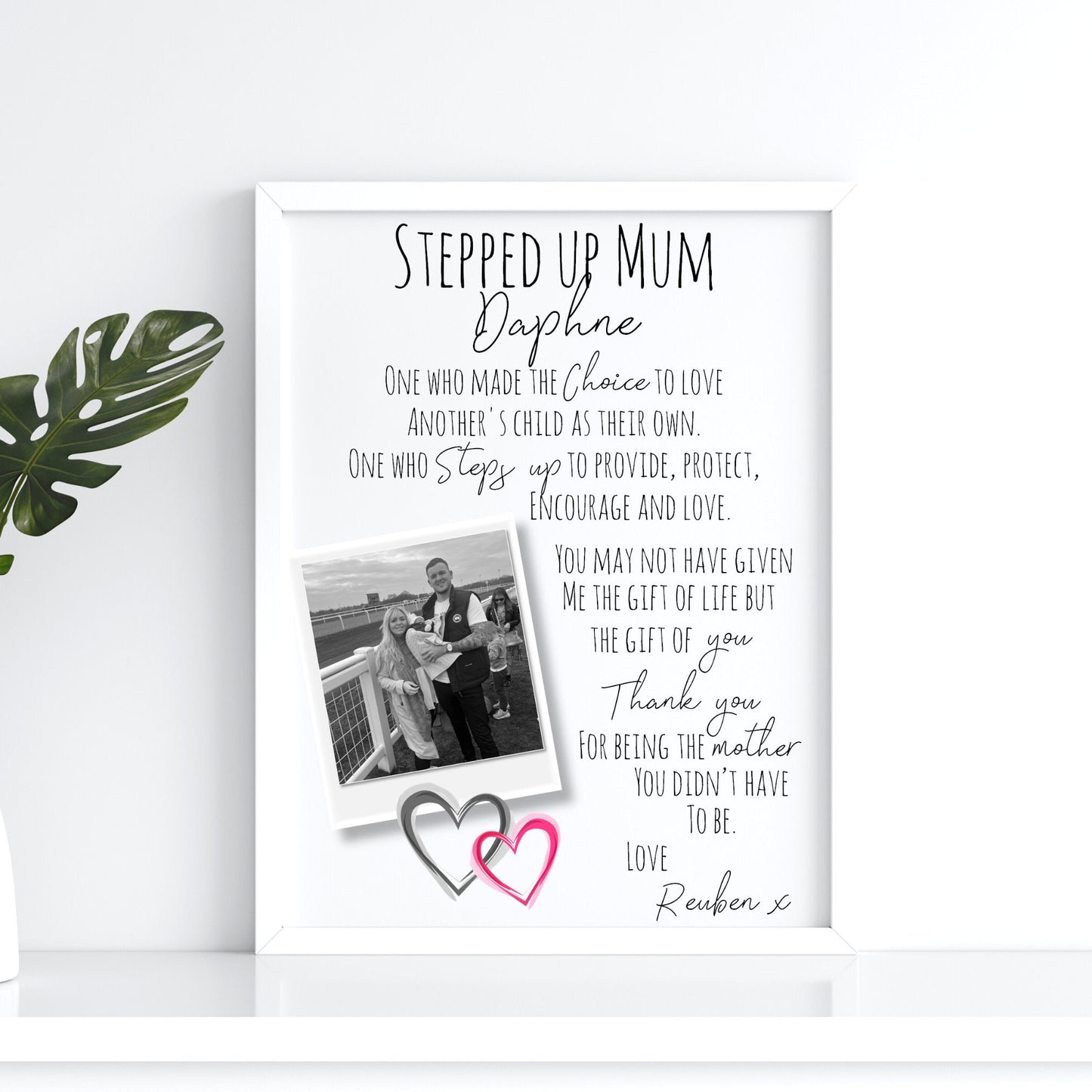 Step Mum Gift, Stepped up Mum gift, Step mother poem, gift for her, stepped up mum print, Step mum mothers day gift, step mom gift birthday