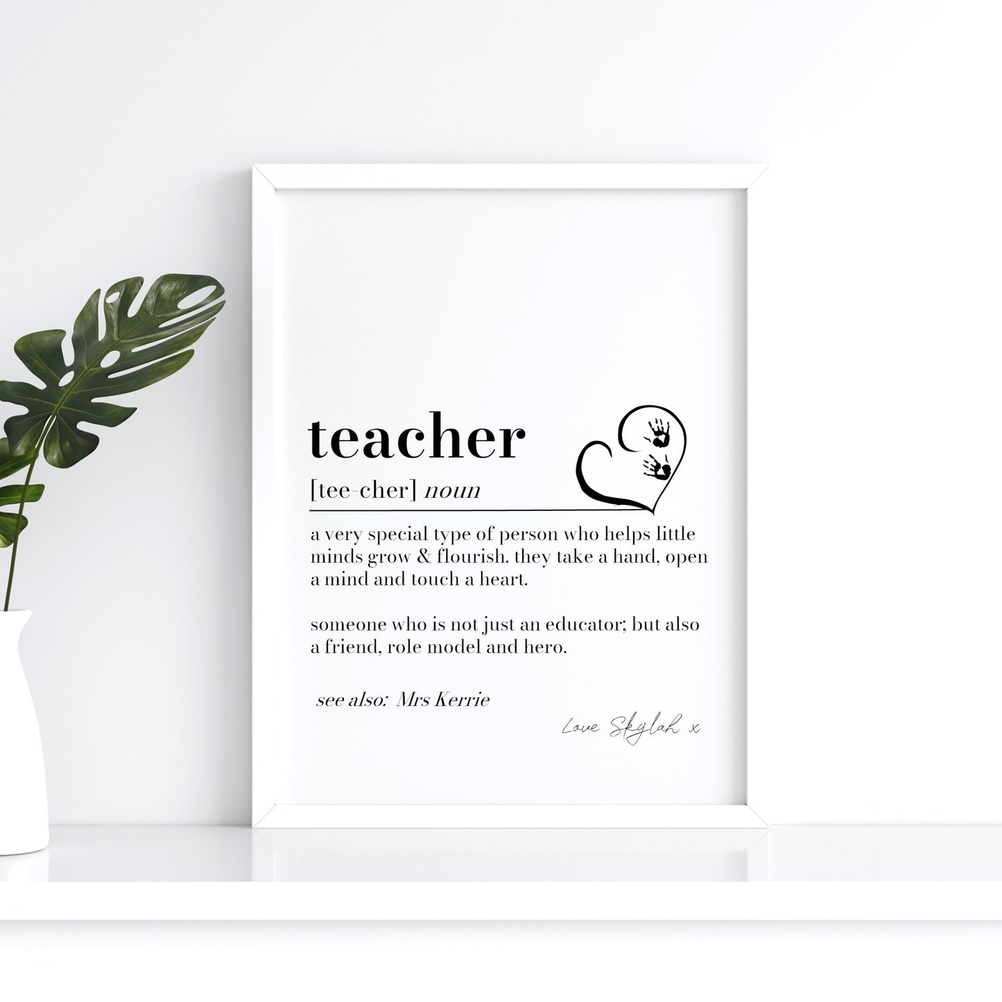 Teacher Definition Print, Teacher Thank You Gift, gift for Teacher Noun, Teacher Leaving Gift, teacher appreciate gifts, Teacher Decor