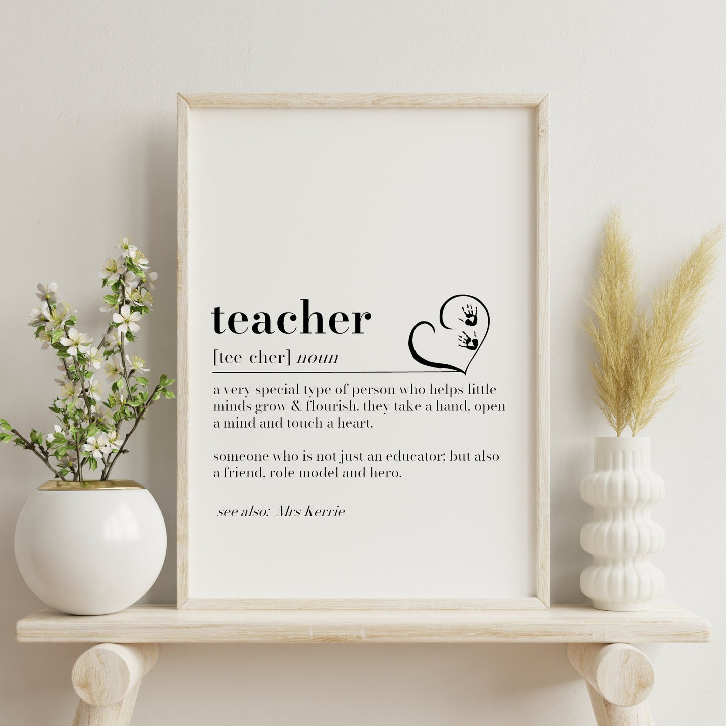 Teacher Definition Print, Teacher Thank You Gift, gift for Teacher Noun, Teacher Leaving Gift, teacher appreciate gifts, Teacher Decor
