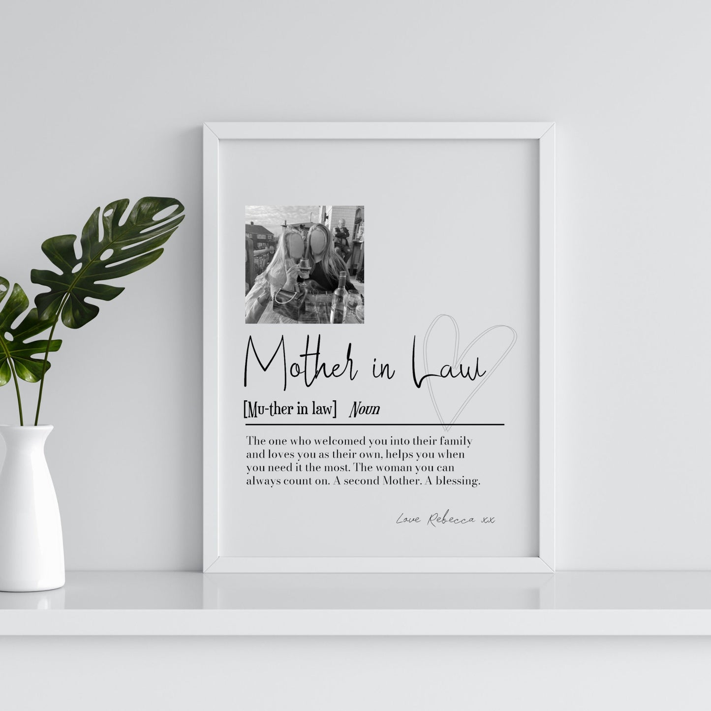 Personalised Mother in Law Picture Collage Memorable Gift for MIL, Mothers Day Gift, Gift for Her, definition, Birthday Gift for Mum In law
