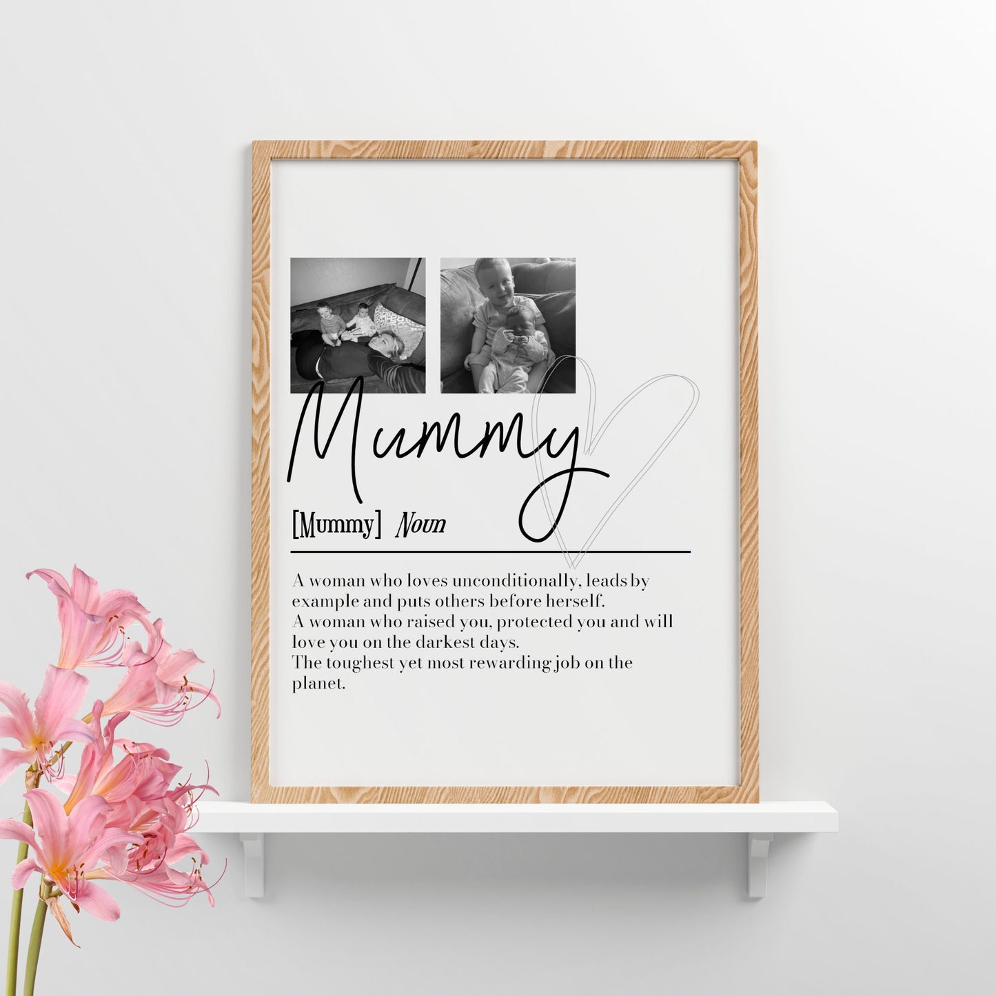 Personalised Mummy Picture Collage Memorable Gift for Mummy, Mothers Day Gift, Gift for Her, definition, Birthday Gift for Mummy, Mammy Gift