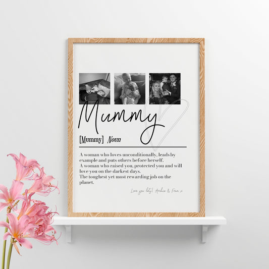 Personalised Mummy Picture Collage Memorable Gift for Mummy, Mothers Day Gift, Gift for Her, definition, Birthday Gift for Mummy, Mammy Gift