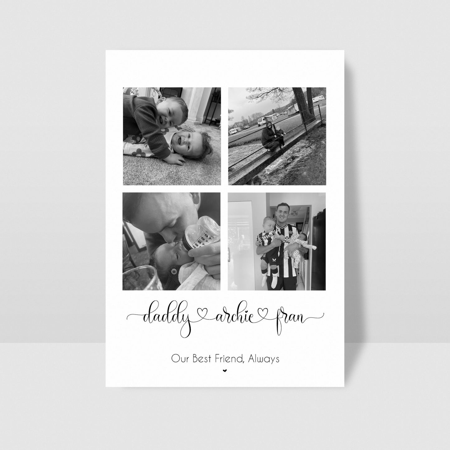 Personalised Dad Photo Gift, Daddy Collage Print from Kids, Custom Fathers Day Gift, Wall Art for Dad, Daddy Picture Frame, Gift for Daddy