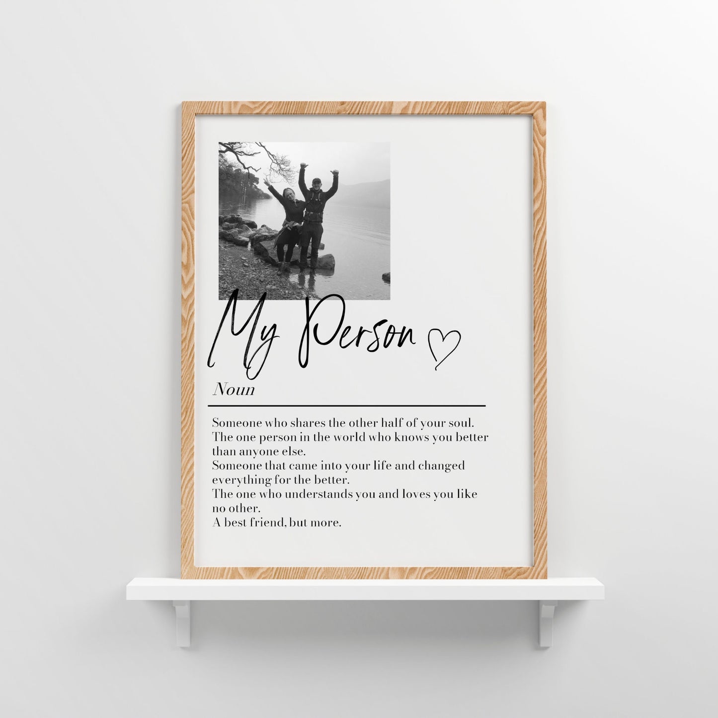 Personalised My Person Definition Print: Custom Photo Gift, Romantic Keepsake, Anniversary Boyfriend/Girlfriend Gift