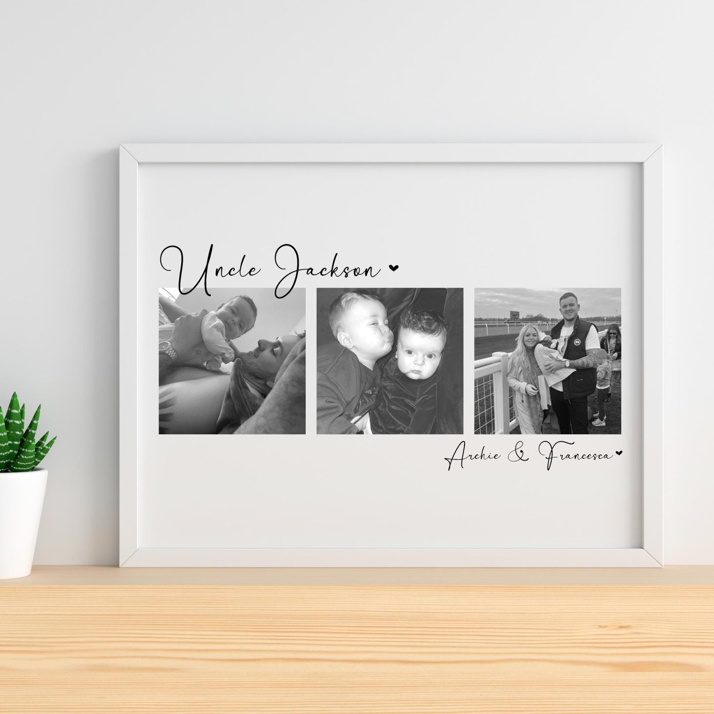 Personalized Uncle Photo Collage Print: Custom Uncle Gift