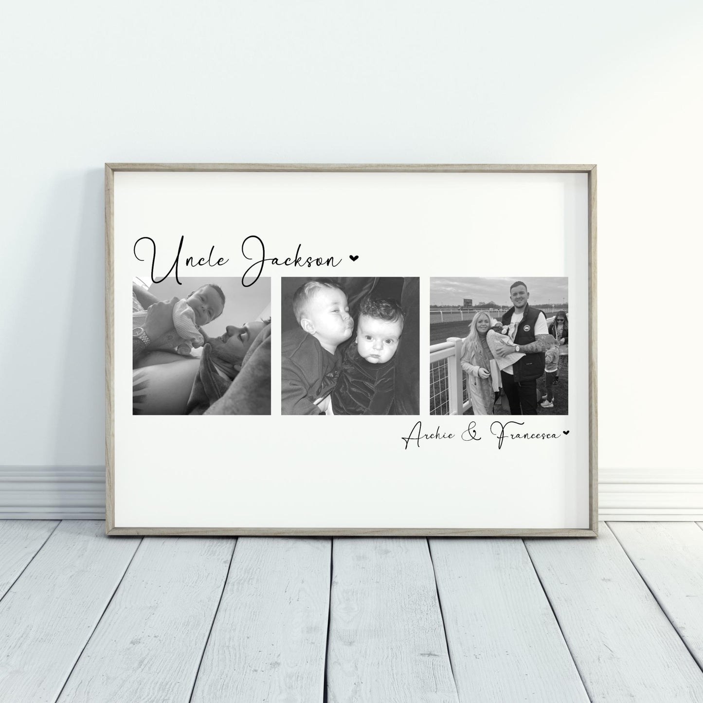 Personalized Uncle Photo Collage Print: Custom Uncle Gift