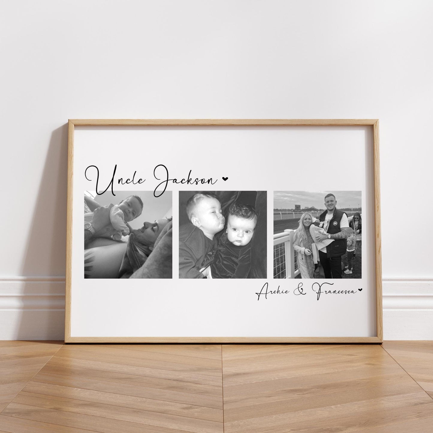 Personalized Uncle Photo Collage Print: Custom Uncle Gift